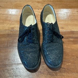 Robert Clergerie black sparkle Oxford shoes size 7.5